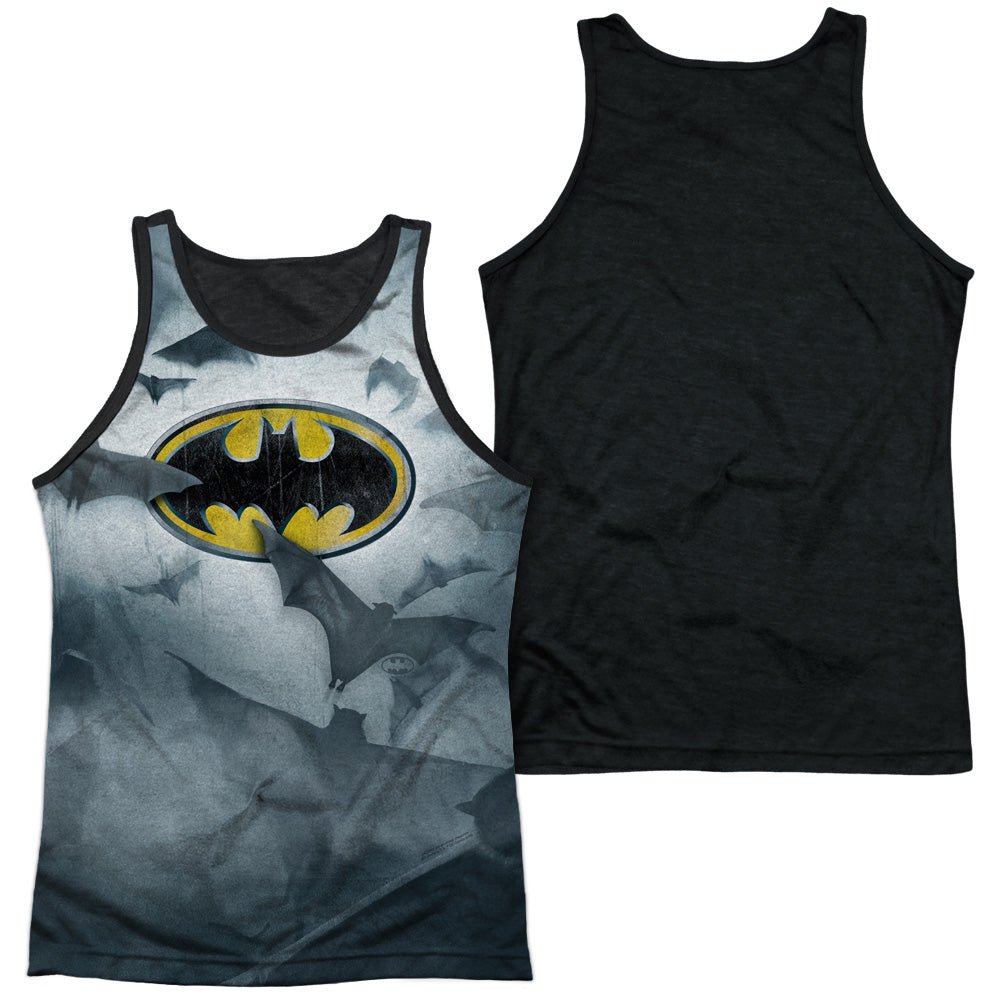 Batman Logo Sublimation Tank Top for Men - DC Comics Bats Symbol Graphic Tee - Perfect for Cosplay, Comic Con & Casual Wear