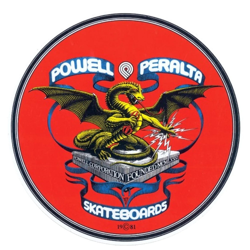 Original Powell Peralta Banner Dragon Skateboard Sticker - Decorate Your Board, Laptop, or Helmet with This Cool Vinyl Decal