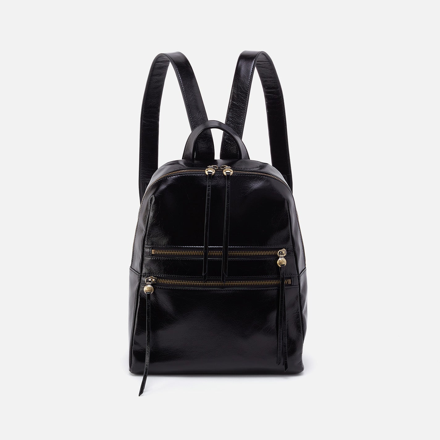 Premium Polished Leather Billie Backpack - Stylish & Durable Black Laptop Backpack for Work, Travel & College | Water-Resistant & Spacious Design