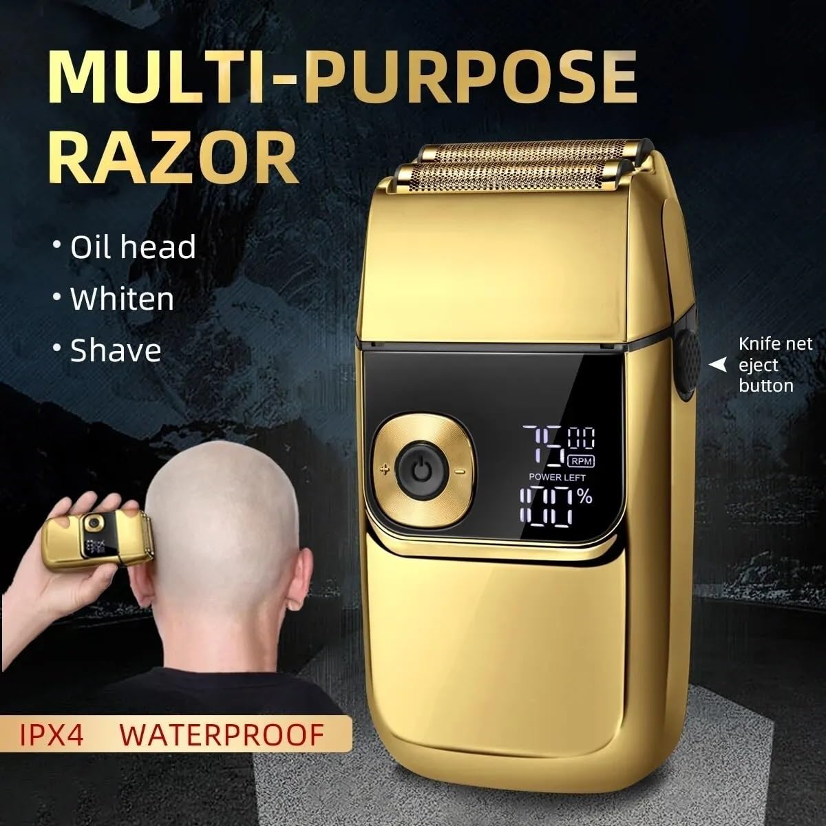 Professional Cordless Electric Razor for Men - Double Foil Shaver for Bald Head & Beard Trimming - Perfect for Home Barbering, Travel & Grooming Kits