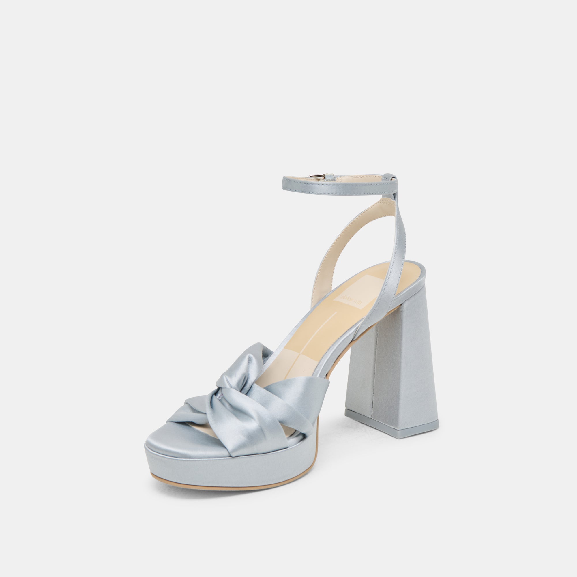 PARLO HEELS Light Blue Satin Pumps - Elegant Women's High Heels for Weddings, Parties & Special Occasions
