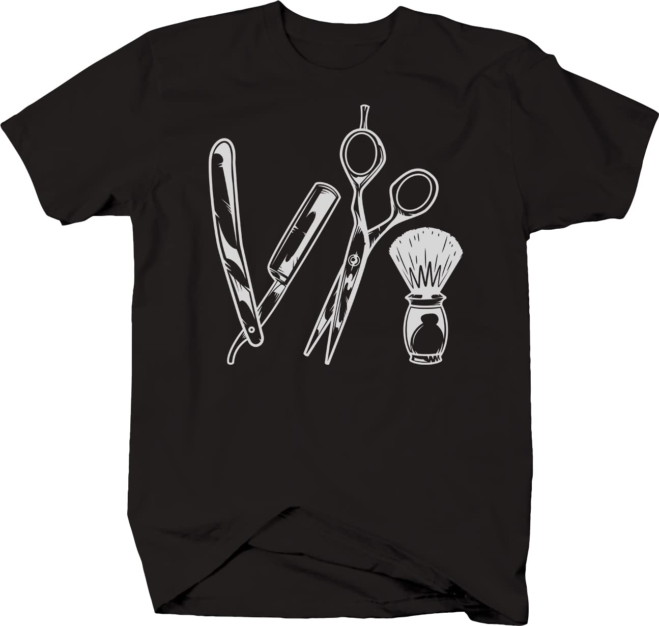 Professional Haircut Kit - Barber Scissors, Electric Shaver & Styling Brush for Men | Black Hair Grooming Tools | Perfect for Home Haircuts & Salon Use