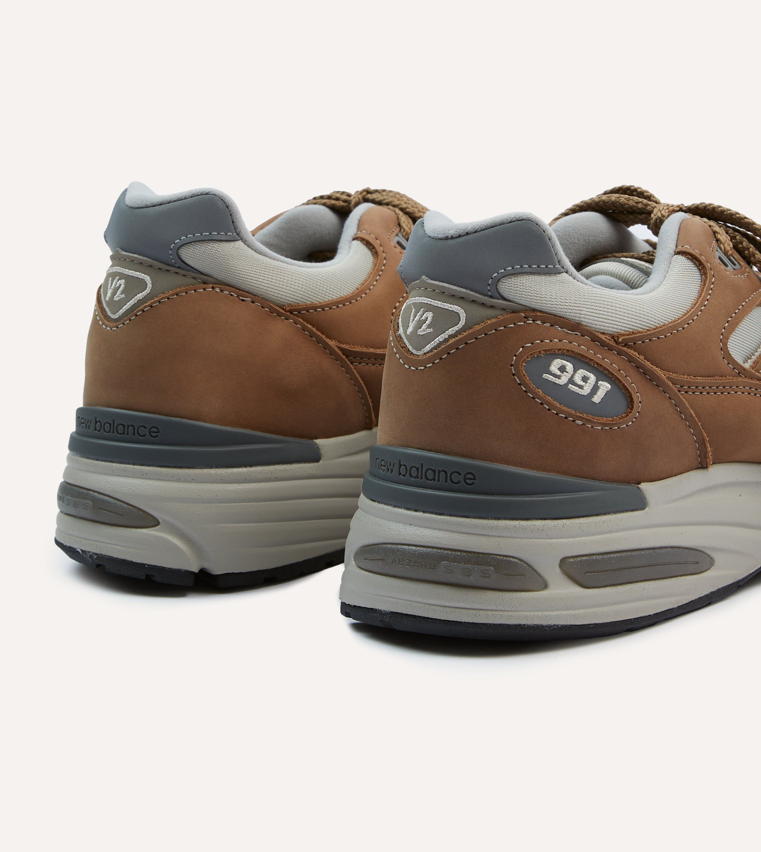 New Balance 991v2 Coco Mocca UK Made Men's Running Shoes - Lightweight Comfort for Jogging, Gym & Casual Wear