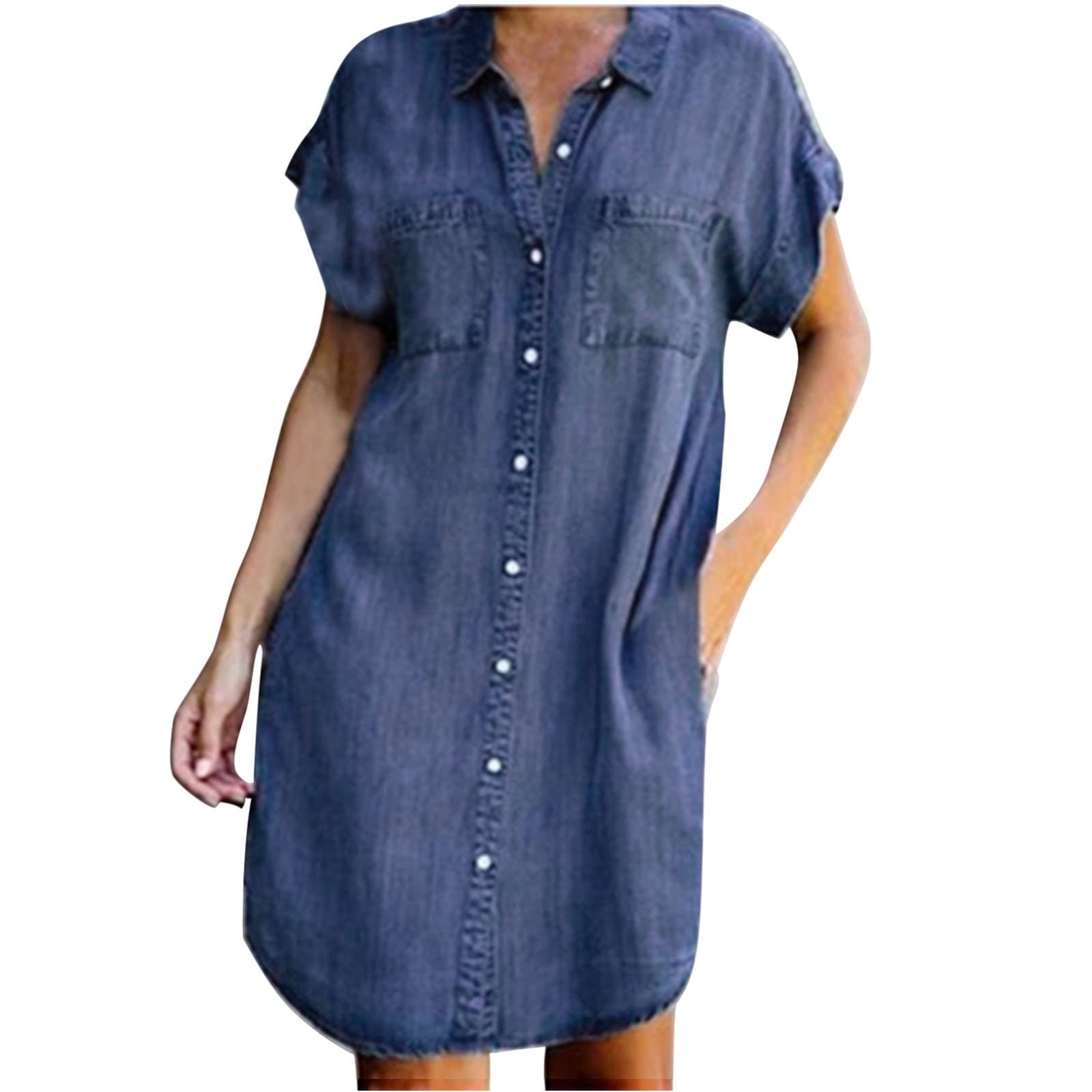 Women's Button Down Long Sleeve Shirt Dress - Loose Fitted Maxi Dress with Pockets | Casual Flowy Dress for Everyday Wear, Office, Date Night & Spring/Summer Outfits