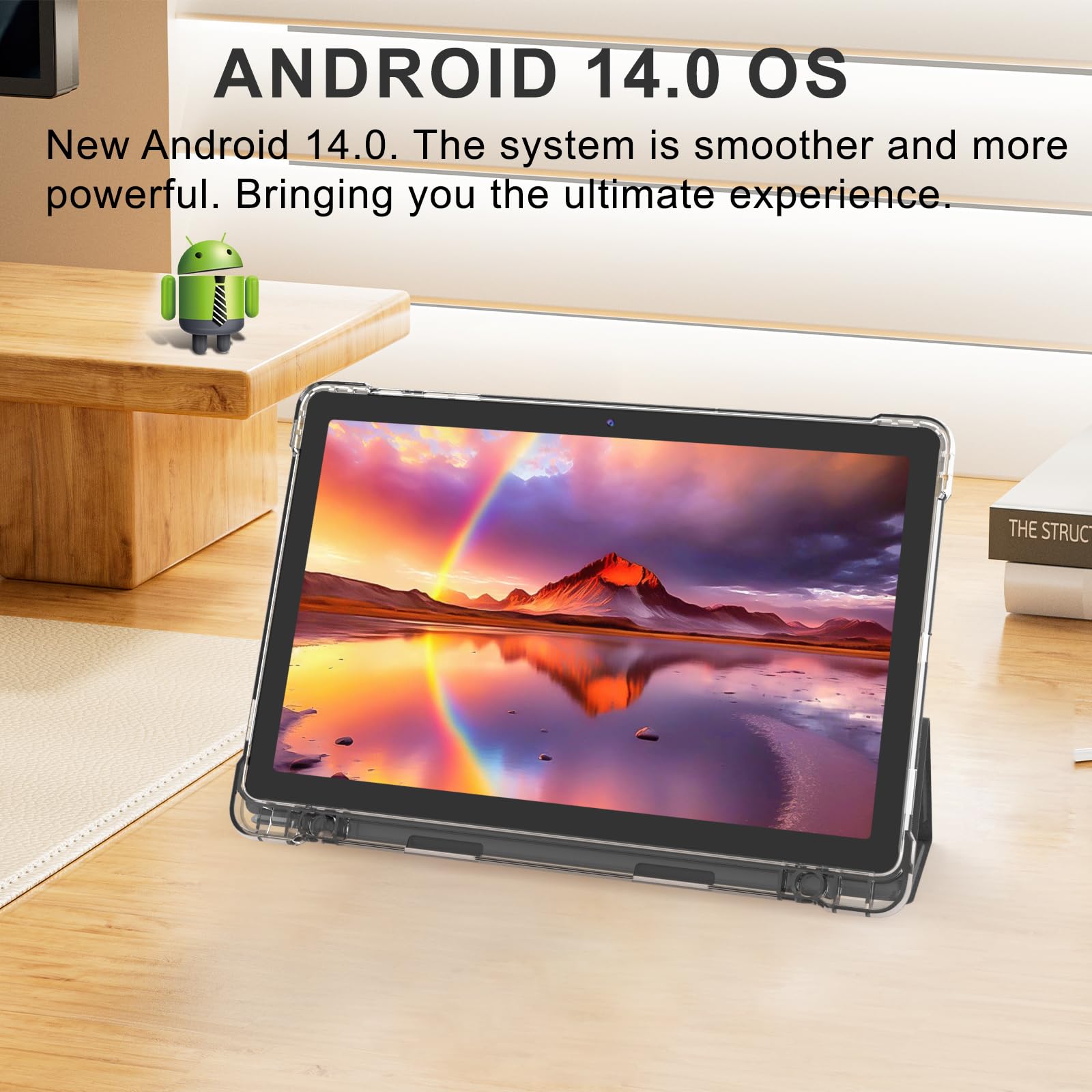 11 Inch Android 14 Tablet with 16GB RAM & 128GB ROM (Expandable to 1TB) - Octa-Core Processor, HD Full Screen, 8000mAh Battery, Dual Stereo Speakers, WiFi 6 & BT 5.0, Dual Cameras - Perfect for Work, Study, and Entertainment