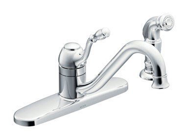 Moen CA87009 Chrome Single Handle Pull-Down Kitchen Faucet with Side Spray - Perfect for Modern Kitchens & Easy Dishwashing
