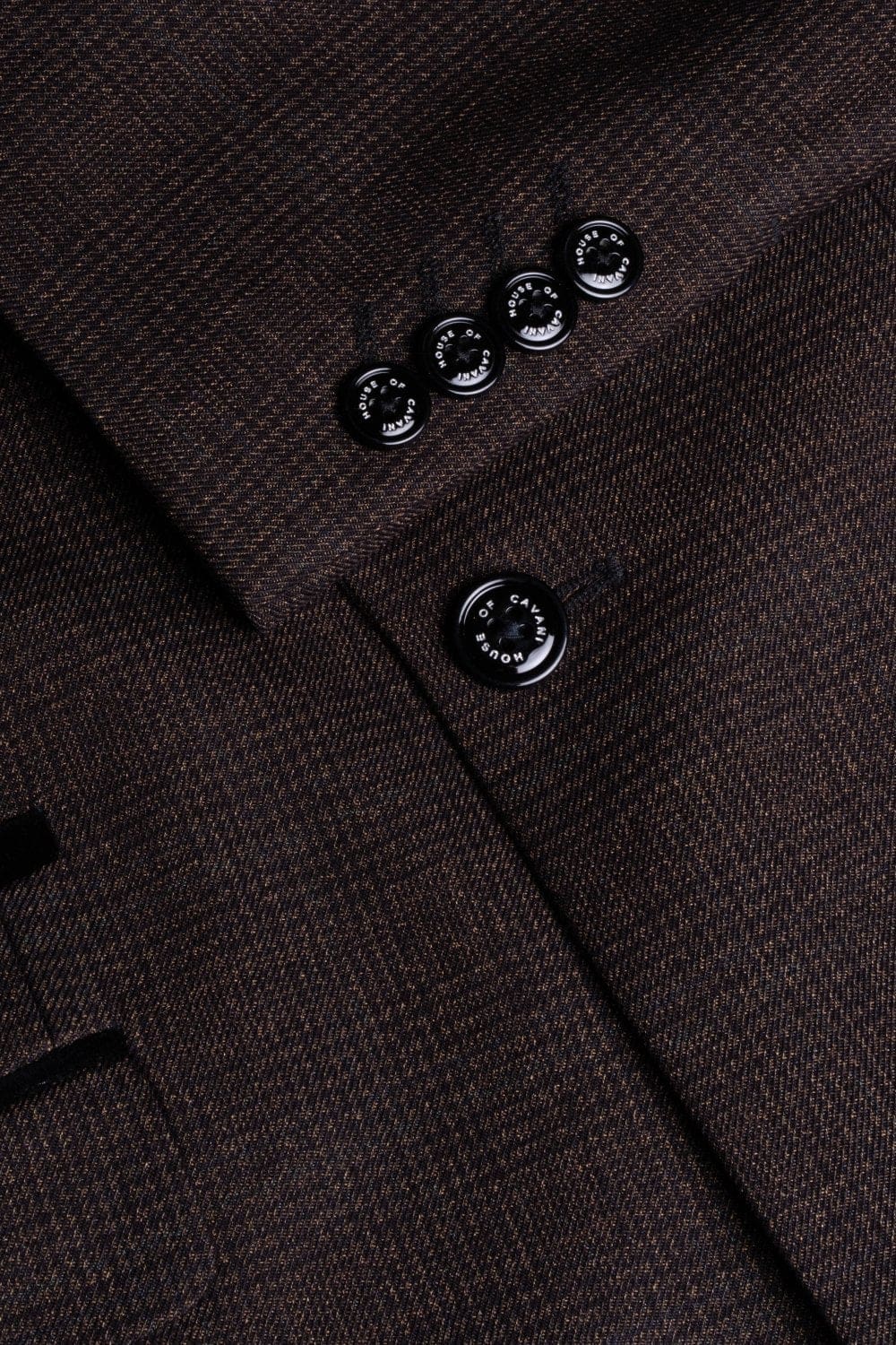 Cavani Caridi Men's Slim Fit Brown Tweed Check Blazer Jacket for Business, Office, and Formal Events