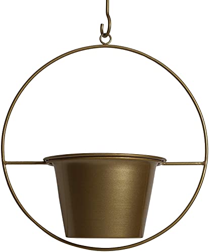 6 Inch Modern Metal Hanging Planter - Indoor Wall Plant Hanger for Small Plants | Perfect for Home, Office, and Balcony Decor