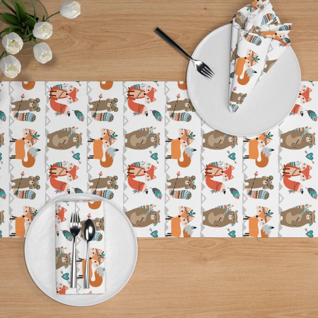 Custom Printed Spoonflower Cotton Sateen Table Runner 72