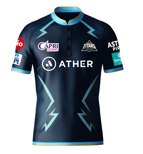 Gujarat Titans IPL Replica Jersey - Official Cricket Team Jersey (US Sizes Available) - Perfect for Cricket Matches, Fan Events & Sports Enthusiasts
