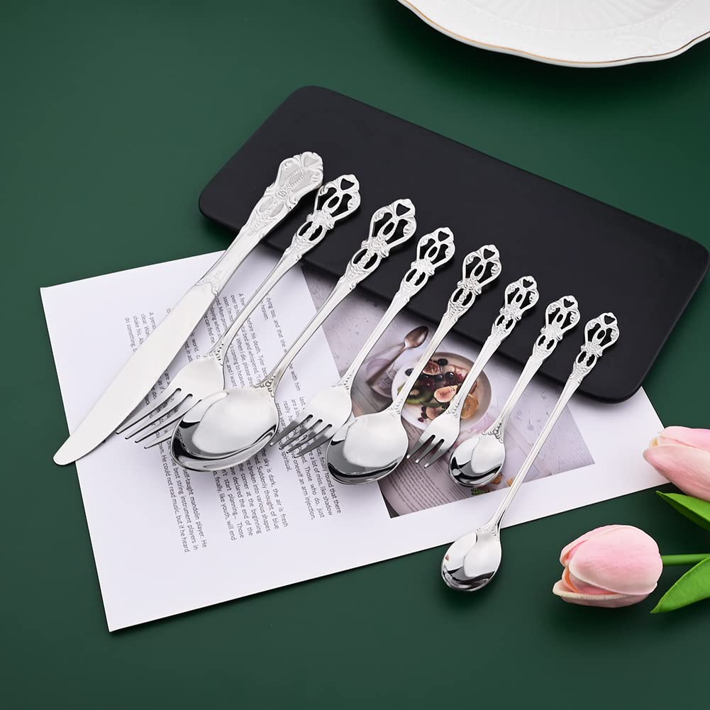 Premium 6-Piece Stainless Steel Dinner Spoons Set - Food Grade Mirror Polished Soup Spoons (8.3 Inch) for Home, Kitchen & Restaurant Use - Elegant Tableware for Fine Dining, Family Meals & Catering Events