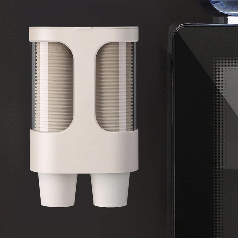 SAXTZDS Automatic Cup Remover - White Large Disposable Paper Cup Holder for Water Dispensers | Perfect for Home, Office & Hospital Use | Hygienic Hands-Free Solution for Beverage Stations, Break Rooms & Medical Facilities
