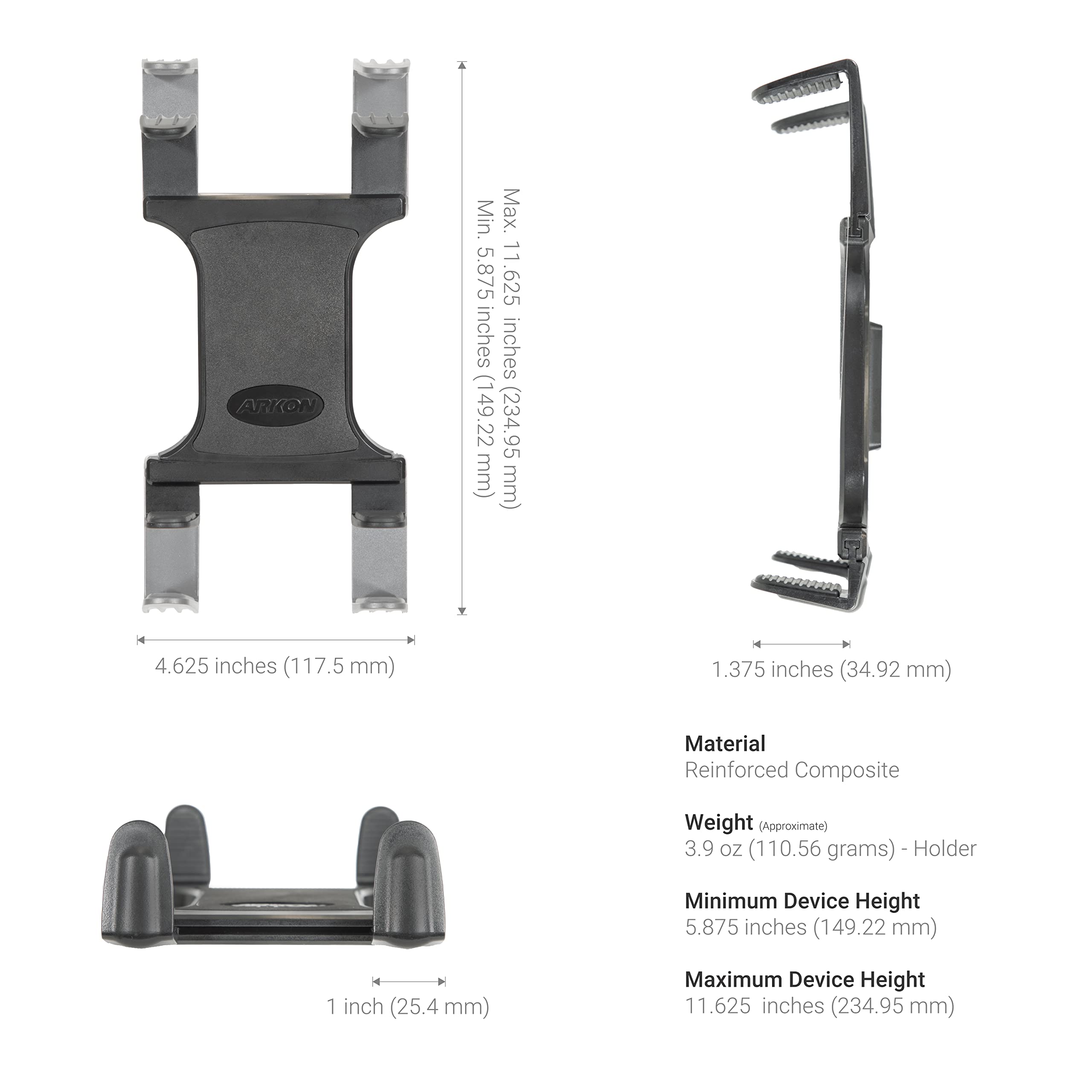 ARKON TW Broadcaster Tablet & Phone Mount Stand for Live Streaming - Adjustable Desk Clamp Holder for YouTube, TikTok, Facebook Gaming - Perfect for Content Creators, Gamers & Video Calls