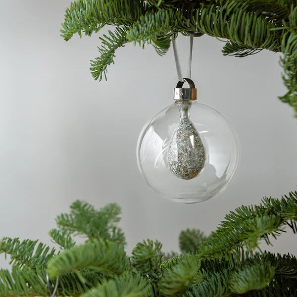 Holiday Joy Christmas Ornament - Elegant Crystal & Silver Decor for Tree, Gift, or Home Decoration | Perfect for Christmas, Parties, and Festive Celebrations