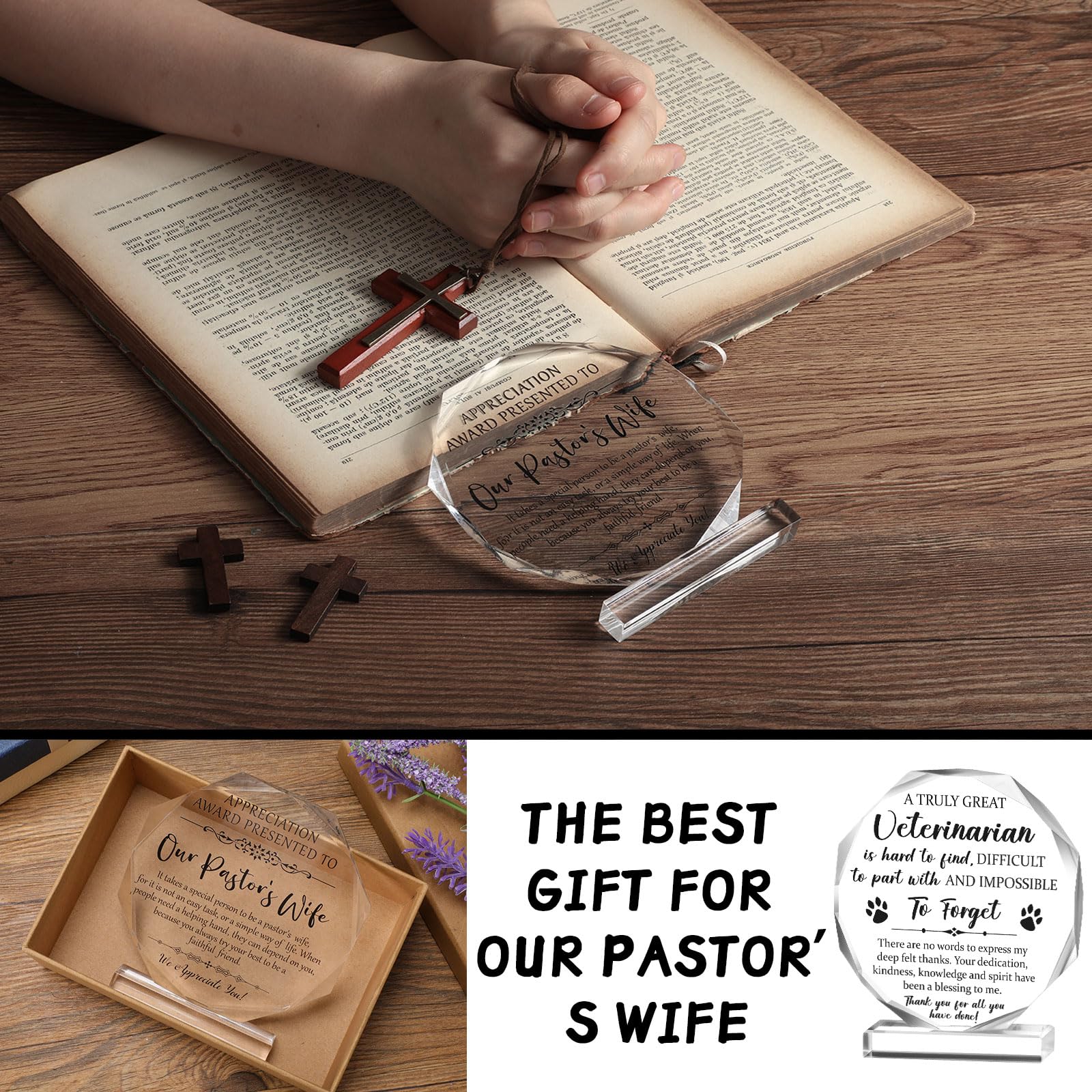 Gerrii Pastor Appreciation Gift - Inspirational Acrylic Keepsake for Christian Pastors, Preachers & Religious Leaders - Perfect for Retirement, Birthday & Thank You Gifts for Men & Women - Ideal for Church Services, Bible Study & Ministry Appreciation Events