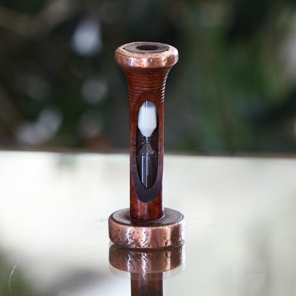 3 Minute Antique Wood Sand Timer - Pewter or Copper Finish - Perfect for Board Games, Classroom Activities & Home Décor