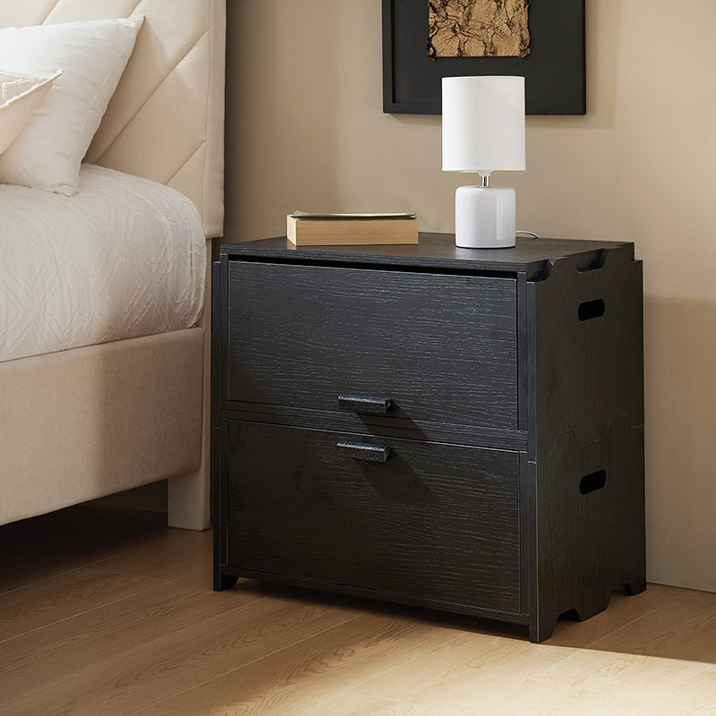 Modular Stackable Storage Drawers Nightstand with Flexible Organization - Hagen Space-Saving Bedside Organizer for Bedroom, Office & Dorm Room