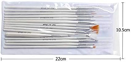 ZemGlam 15-Piece Nail Art Brush Set - 14 Brushes & 1 Pen for Professional Nail Painting, Design, Polish & Decoration | Perfect for Salon, Home Manicure & DIY Nail Art