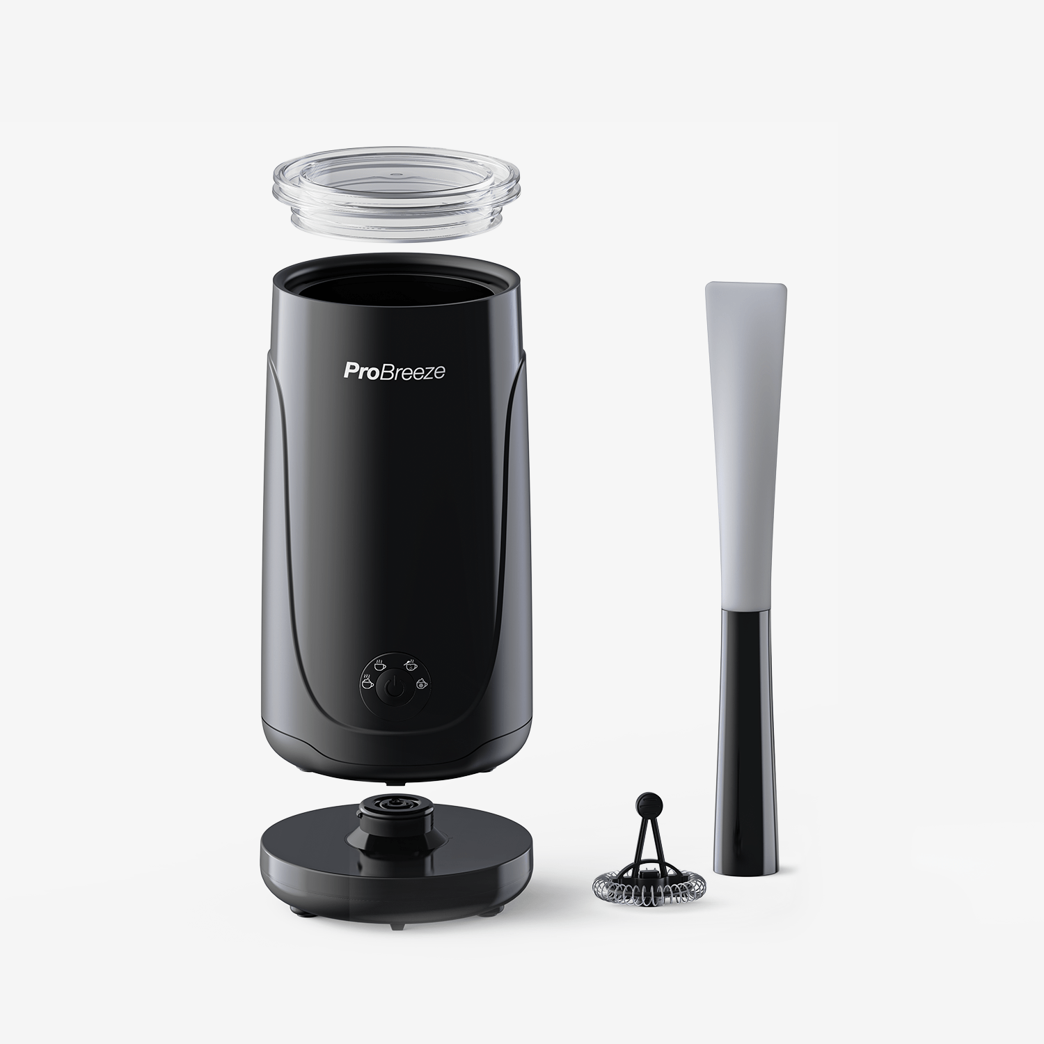 Premium Electric Milk Frother - Black, Handheld Whisker for Coffee, Latte, Cappuccino & Hot Chocolate - Perfect for Home, Office & Cafe Use