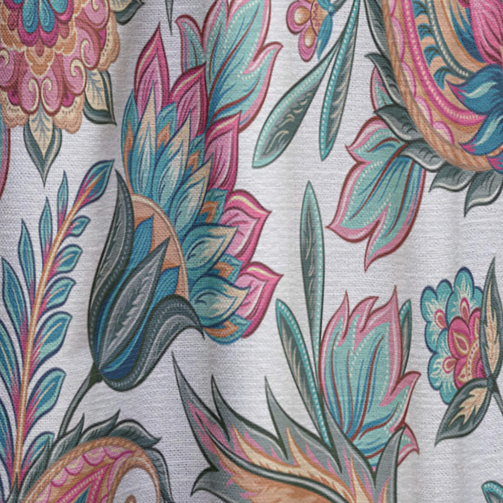 DesignQ Floral Paisley Curtains - Thermal Insulated Single Panel (52x108) for Bedroom & Living Room - Elegant Window Drapes for Home Decor & Temperature Control