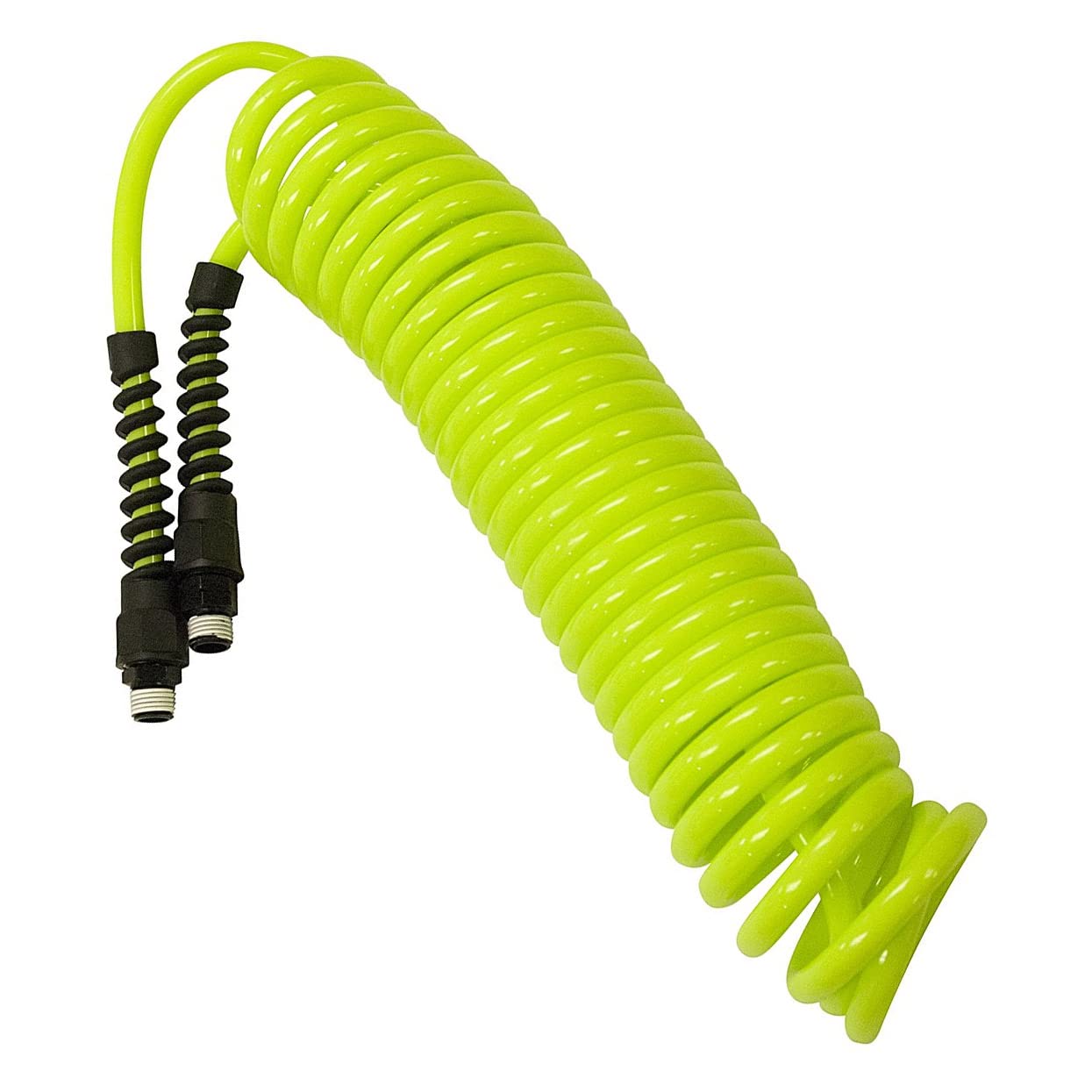 Flexzilla 1/4 in. x 25 ft. Polyurethane Recoil Air Hose - Lightweight, Kink-Free, Durable for Air Tools, Compressors | Ideal for Automotive, Construction & DIY Projects (Model: LP1425AFZ, ZillaGreen)