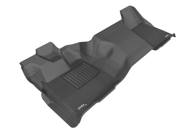 3D MAXpider Kagu Custom Fit Floor Mats for 2011-2016 Ford F-250/350/450 Regular Cab - 1st Row, Black | All-Weather Protection & Easy Cleaning for Trucks