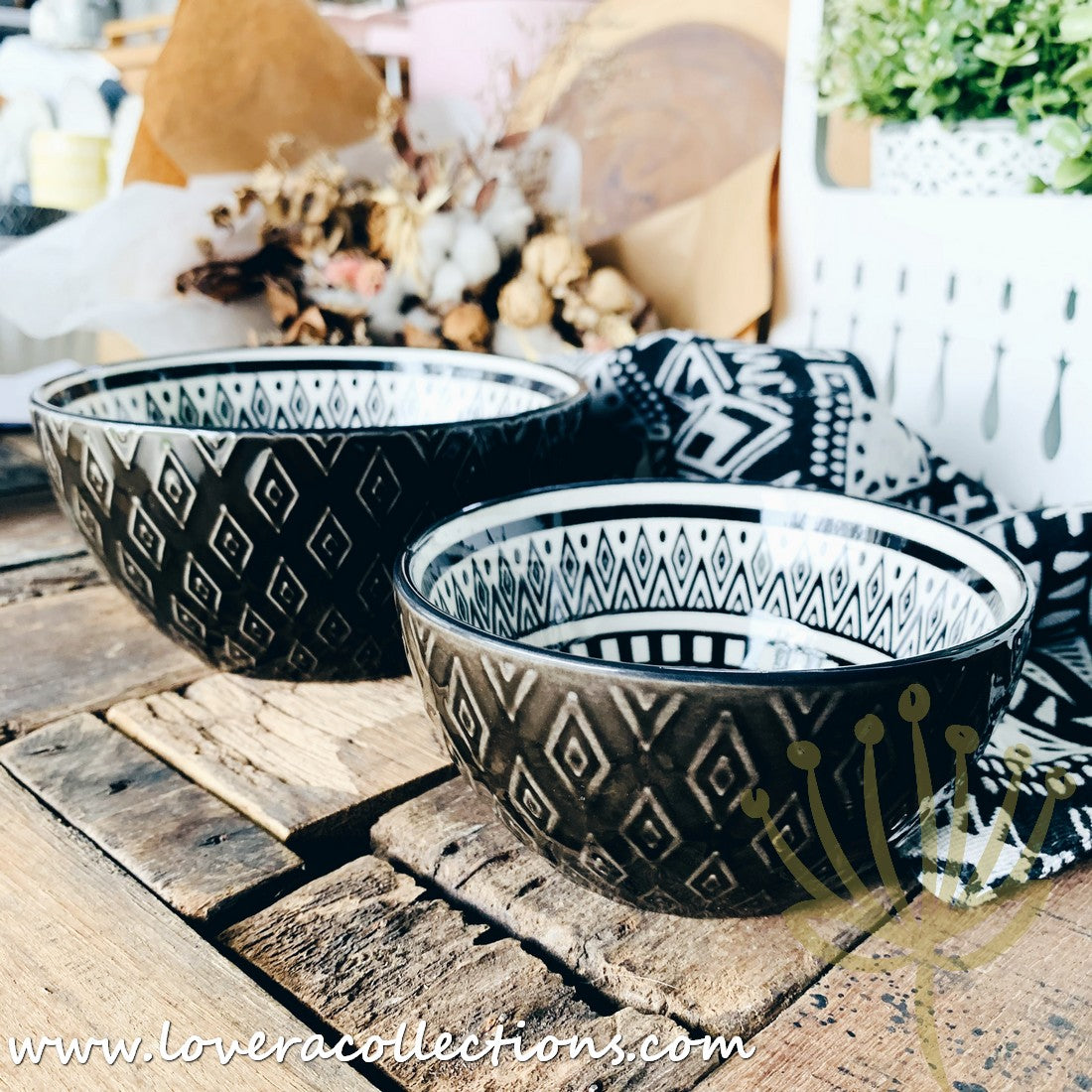 Bohemian Embossed Dinnerware Set - 50% Off + Buy 1 Get 1 Free - Perfect for Boho Chic Dining, Wedding Registry & Home Decor