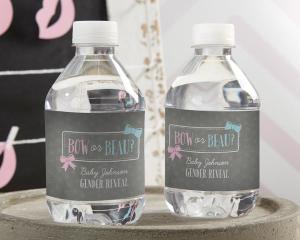 Custom Water Bottle Labels for Gender Reveal Party - Kate's Collection - Perfect for Baby Showers, Birthday Celebrations & Special Events