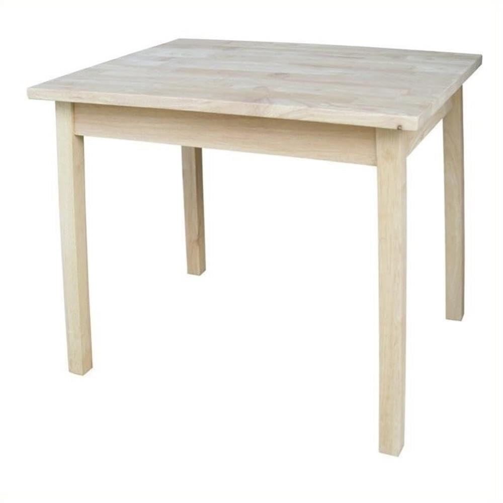 Roseberry Kids Solid Wood Table with Butcher Block Surface - Natural Wood Children's Play Table for Arts, Crafts, and Learning Activities