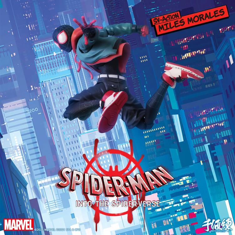 Spider-Man: Into the Spider-Verse Miles Morales Action Figure - Collectible SV Reissue Toy for Marvel Fans | Perfect for Display, Gifts, and Cosplay Play