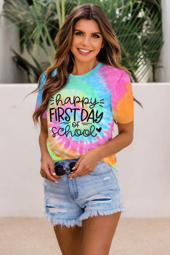 First Day of School Shirt for Women - Cute Teacher Life T-Shirt - Back to School Gift Tee for Teachers & Students - Perfect for Classroom, School Events & Teacher Appreciation