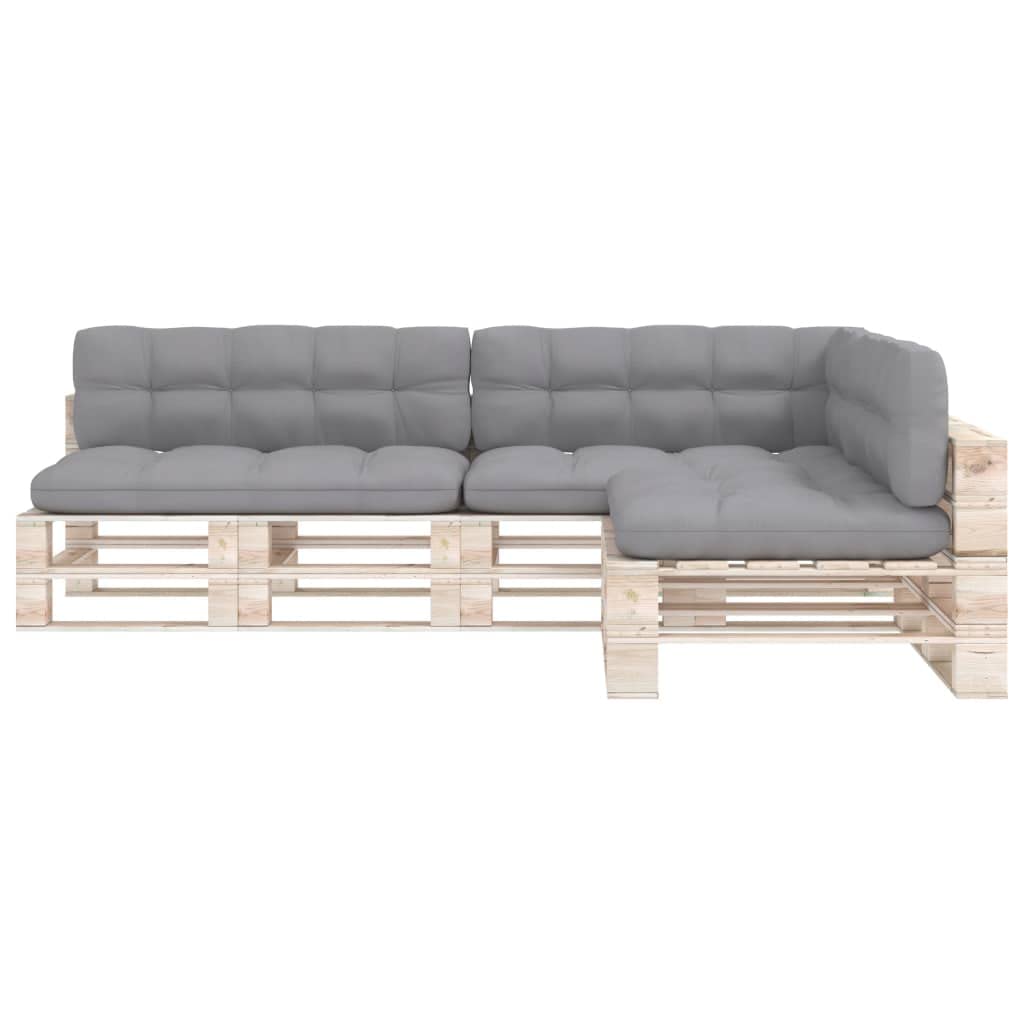 CHARMMA 7-Piece Gray Pallet Sofa Cushion Set - Soft & Durable Outdoor/Indoor Furniture Cushions for Patio, Deck, or Living Room