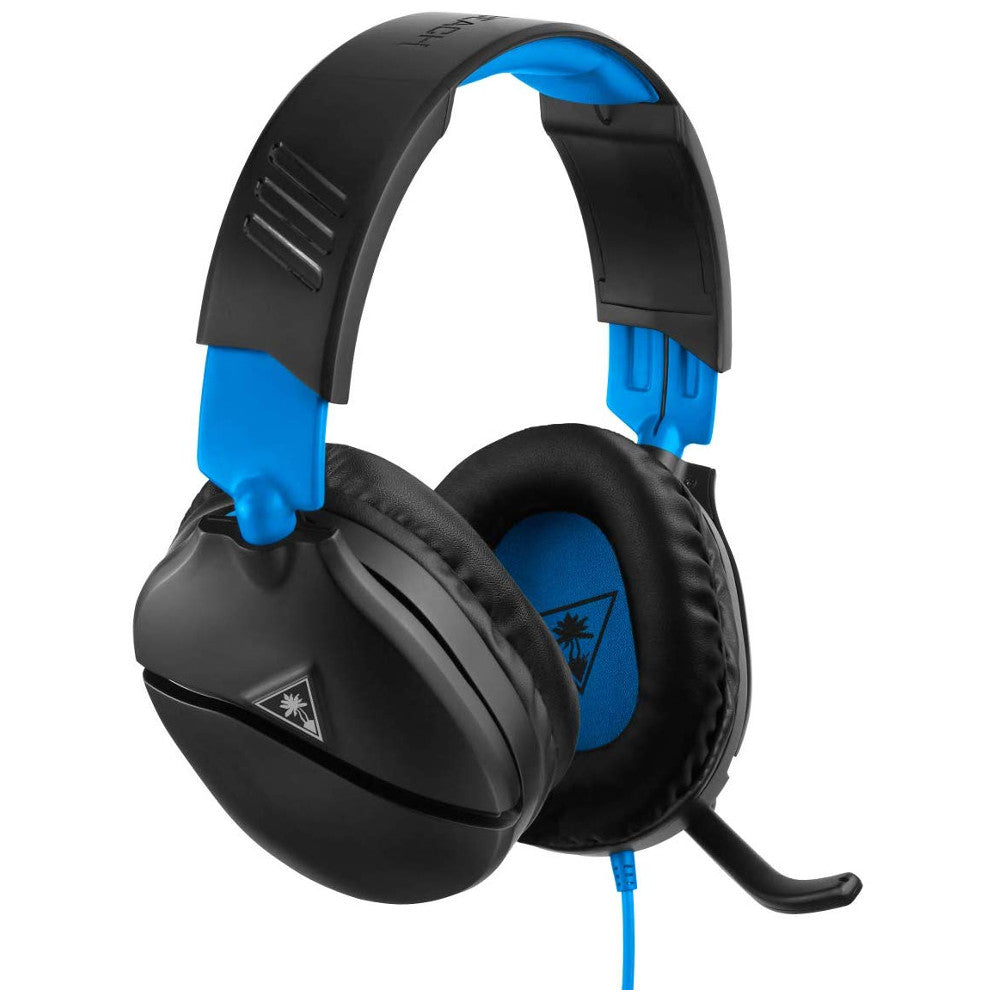 Turtle Beach Recon 70 Wired Gaming Headset - Lightweight & Comfortable with 40mm Speakers - Compatible with PS5, PS4, Xbox One, Series X, Nintendo Switch & PC (Black/Blue) - Perfect for Competitive Gaming & Long Sessions