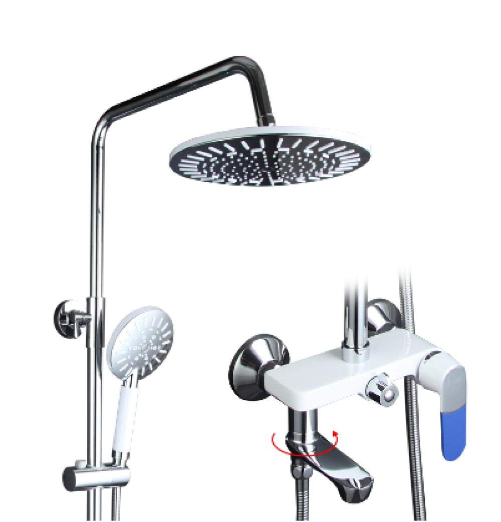 Premium Kitchen & Bathroom Faucet Set - Wall Mounted Shower Mixer Tap with Waterfall Shower Head for Bathtub & Sink (Ideal for Modern Home Renovation & Spa-Like Bathroom Experience)