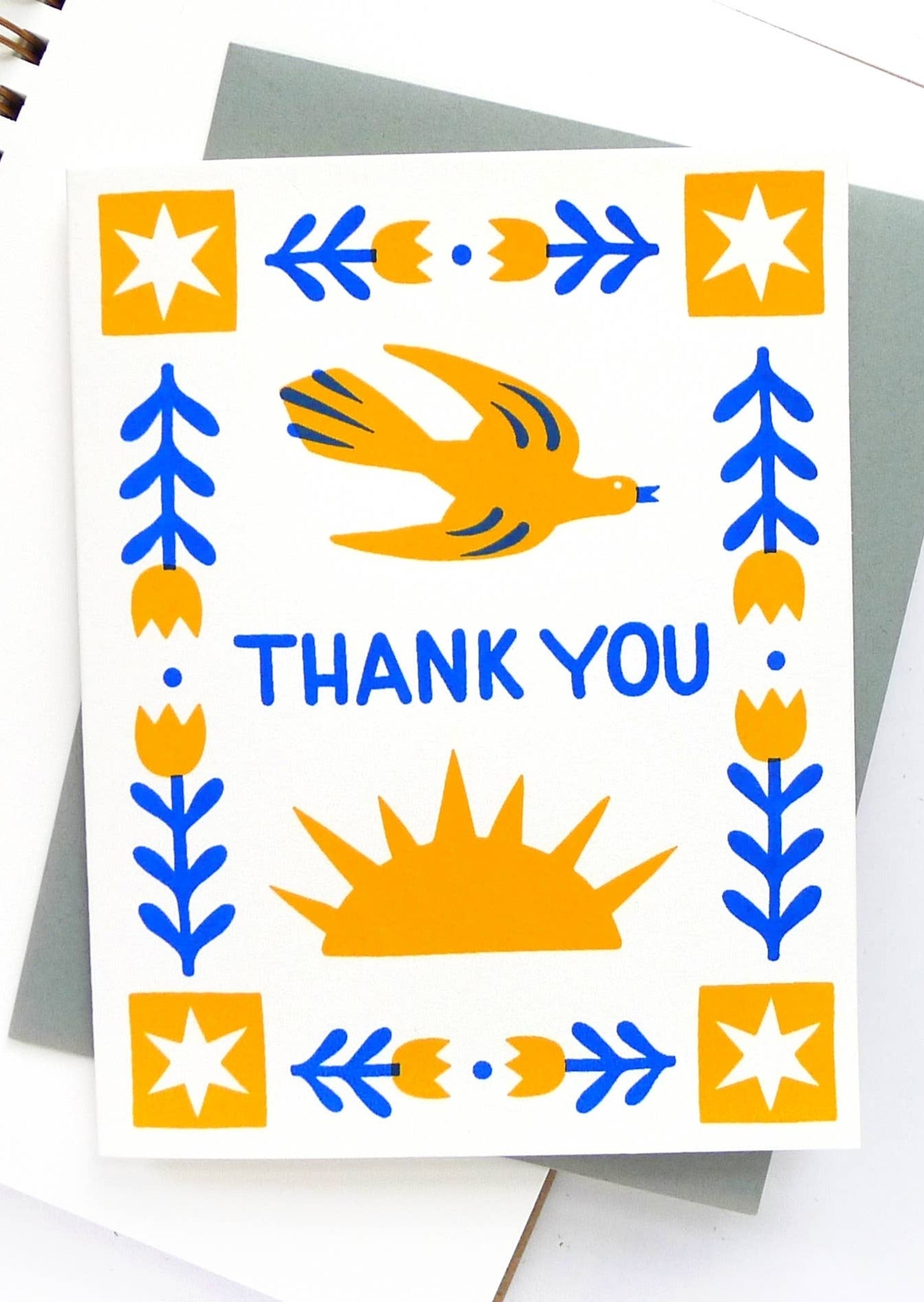 Handmade Folk Thank You Cards - Elegant & Unique Greeting Cards for All Occasions | Perfect for Weddings, Birthdays, and Appreciation Gifts