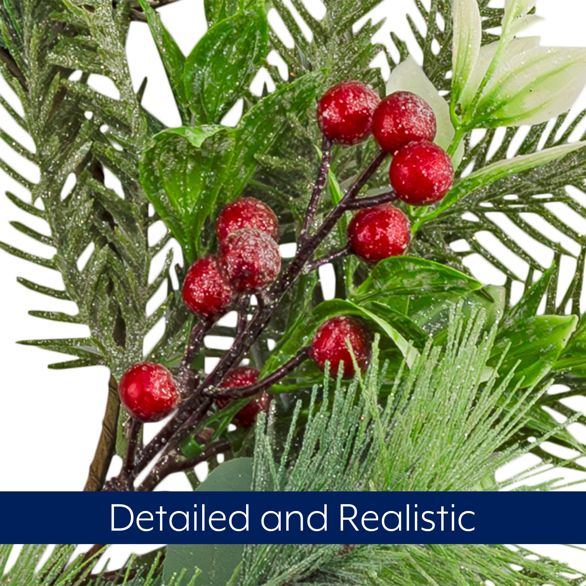 AuldHome Christmas Greenery Candle Wreaths (2-Pack, Evergreen) - Holiday Winter Decorations, Wedding Centerpiece Candle Rings for Fireplace, Table & Door Decor