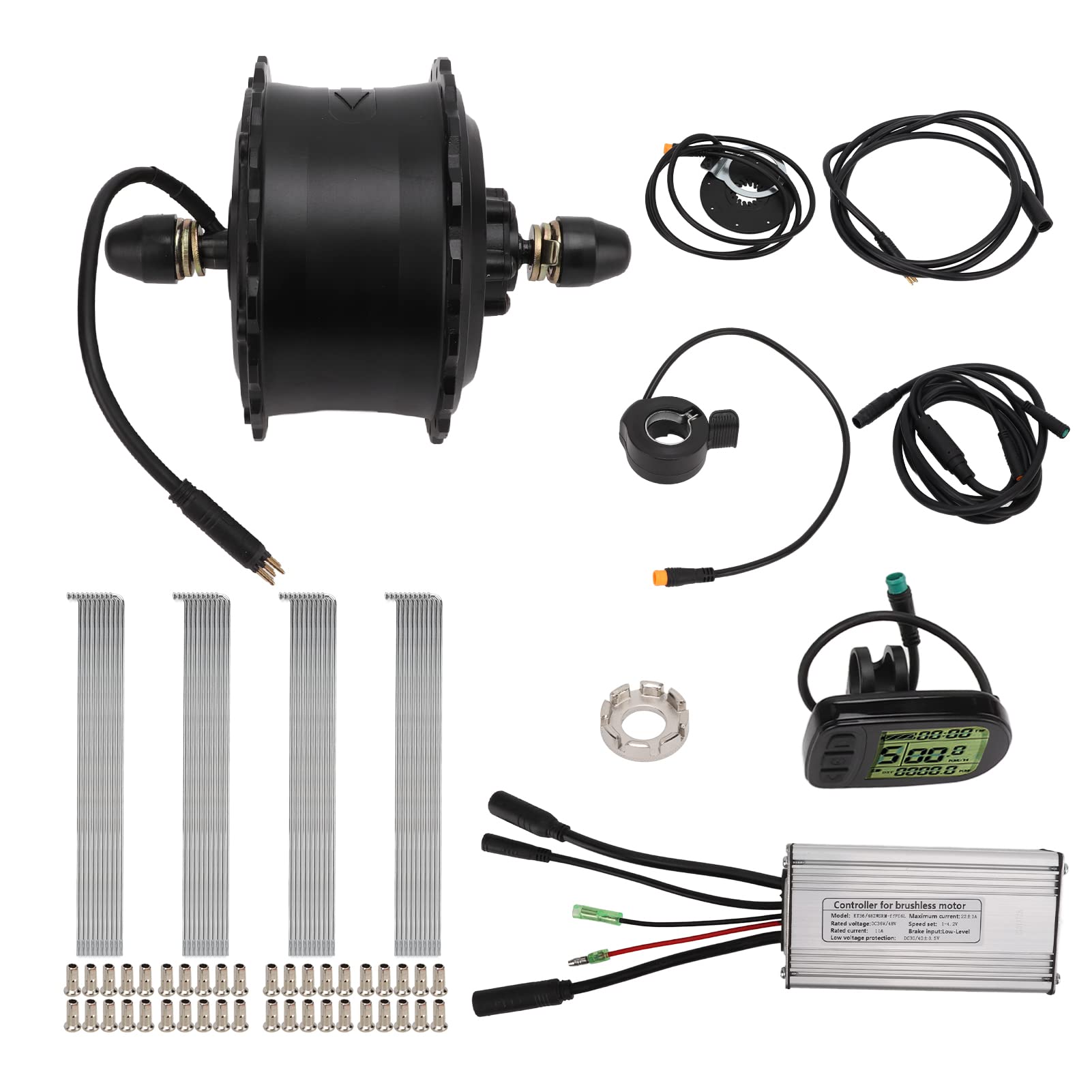 Demeras Front Drive Motor Conversion Kit - Waterproof Electric Hub Motor Kit for DIY E-Bike, Quiet & Durable with High Strength (Perfect for Commuting, Off-Road Biking & Urban Transportation)