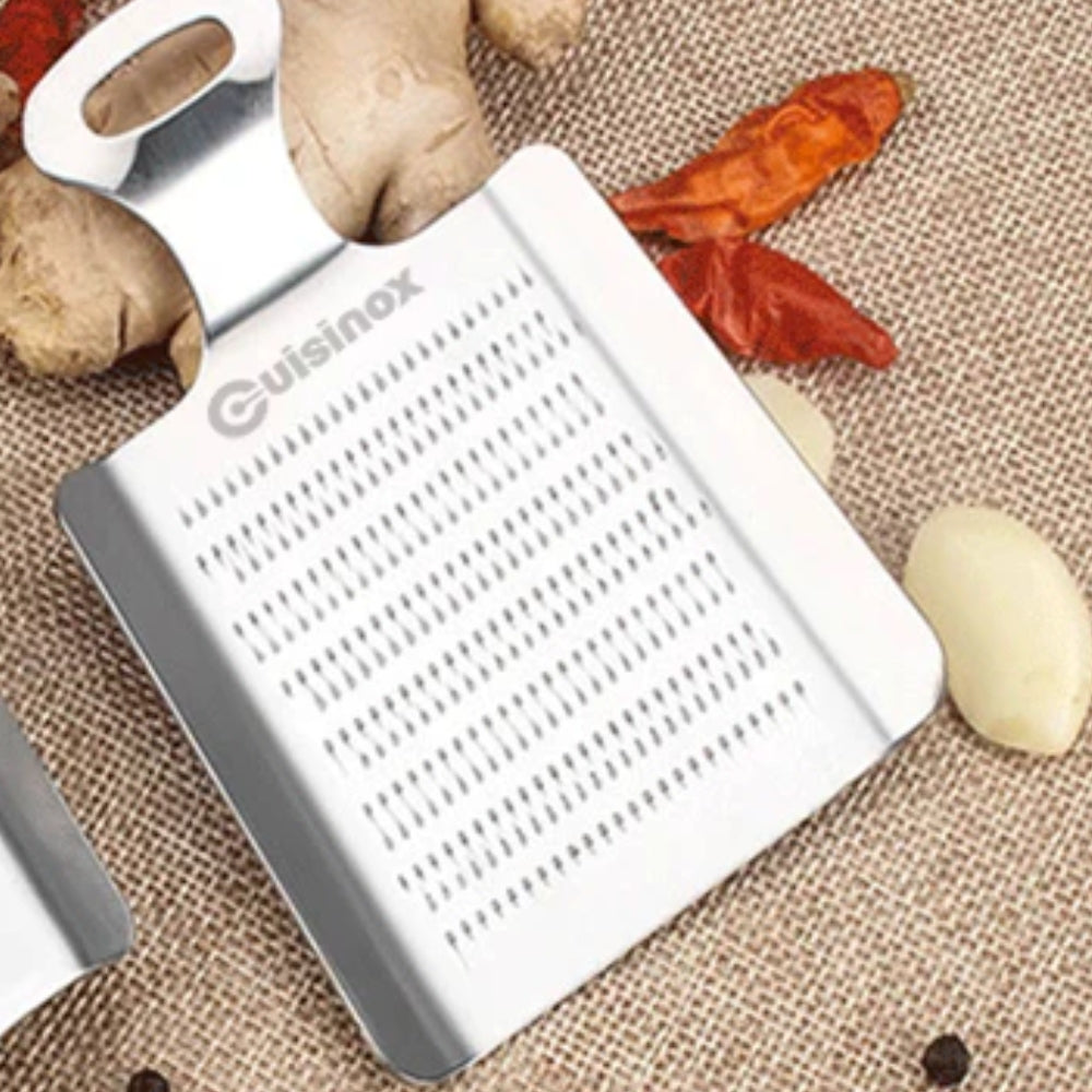 Premium Cuisinox 11-Inch Stainless Steel Ginger Garlic Grater - Perfect for Grating Ginger, Garlic, and More in Your Kitchen | Ideal for Cooking, Baking, and Meal Prep