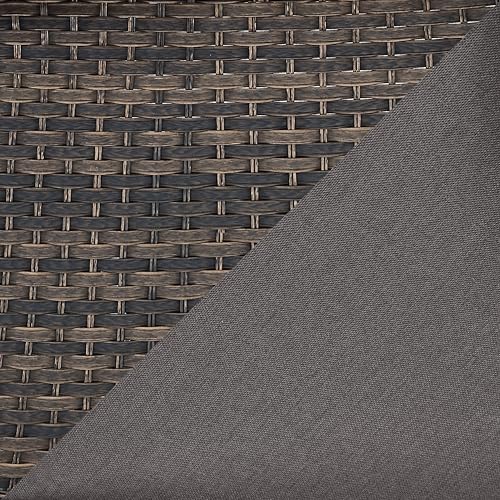 Brown Wicker / Grey Cushion