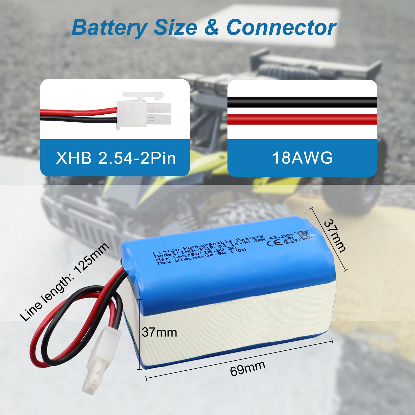 KBT 14.4V 3000mAh Replacement Battery for ILIFE A4s/A4s Pro/A6/A7/A8/A9 Robot Vacuum - High Capacity Long Lasting Power for Smart Home Cleaning Robots - Perfect for Hard Floors, Carpets & Pet Hair Removal