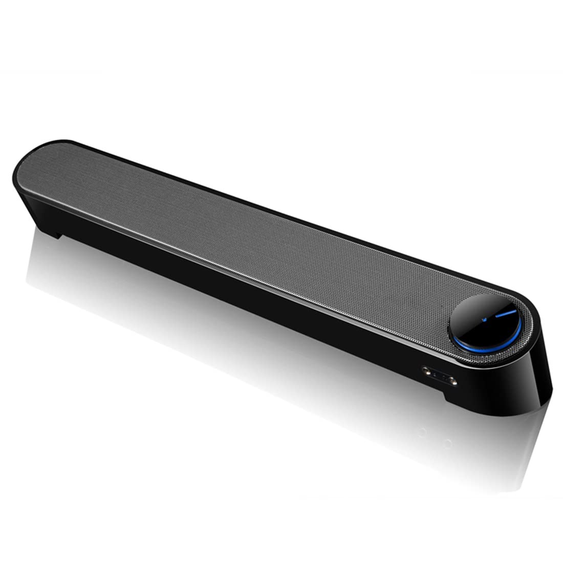 ZCYBHD USB Computer Speaker - Stereo Sound, Enhanced Bass, Portable Mini Sound Bar with Volume Control & 3.5mm Jack for PC, Desktop, Laptop - Black | Perfect for Home Office, Gaming, and Multimedia Use