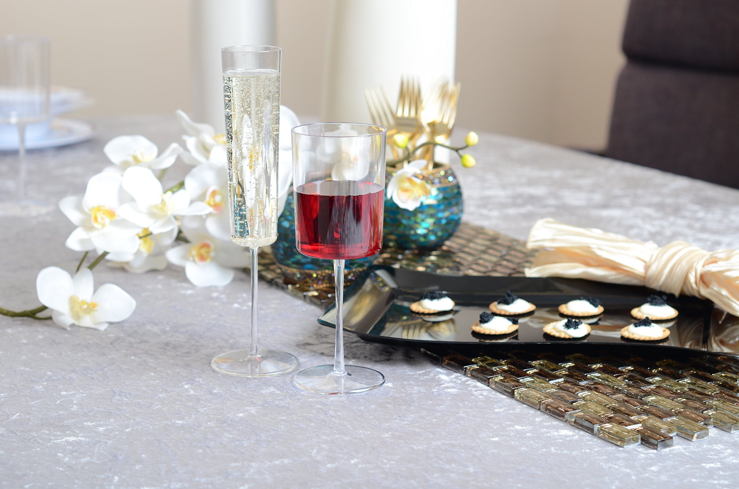 Premium 11 oz. Clear Crisp Stemmed Wine Glass Set - Elegant Renaissance 2811 Design for Red & White Wines - Perfect for Dinner Parties, Weddings & Fine Dining Experiences