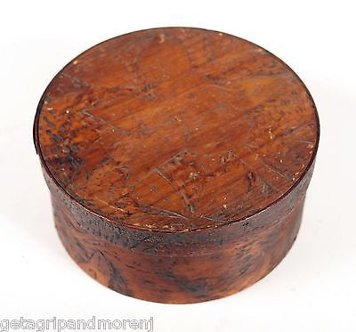 Antique Wooden Round Pantry Box with Cotton Flower Design - Perfect for Kitchen Storage, Bathroom Organization & Home Decor