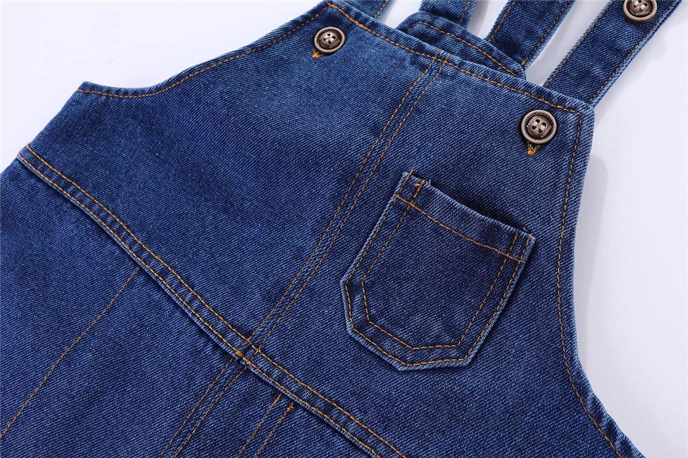 Mud Kingdom Adjustable Denim Overalls for Toddler Boys - Cute Kids Jumpsuit with Adjustable Straps - Perfect for Playdates, Outdoor Adventures & Photoshoots