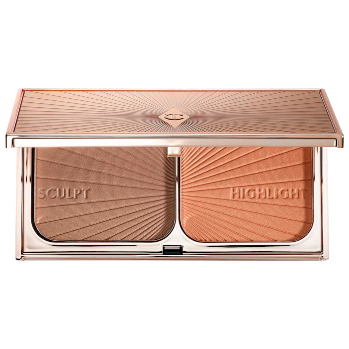 Charlotte Tilbury Filmstar Bronze & Glow Contour Duo - Matte Bronzer & Highlighter Palette for Face Sculpting & Glowing Skin | Perfect for Everyday Makeup & Special Occasions