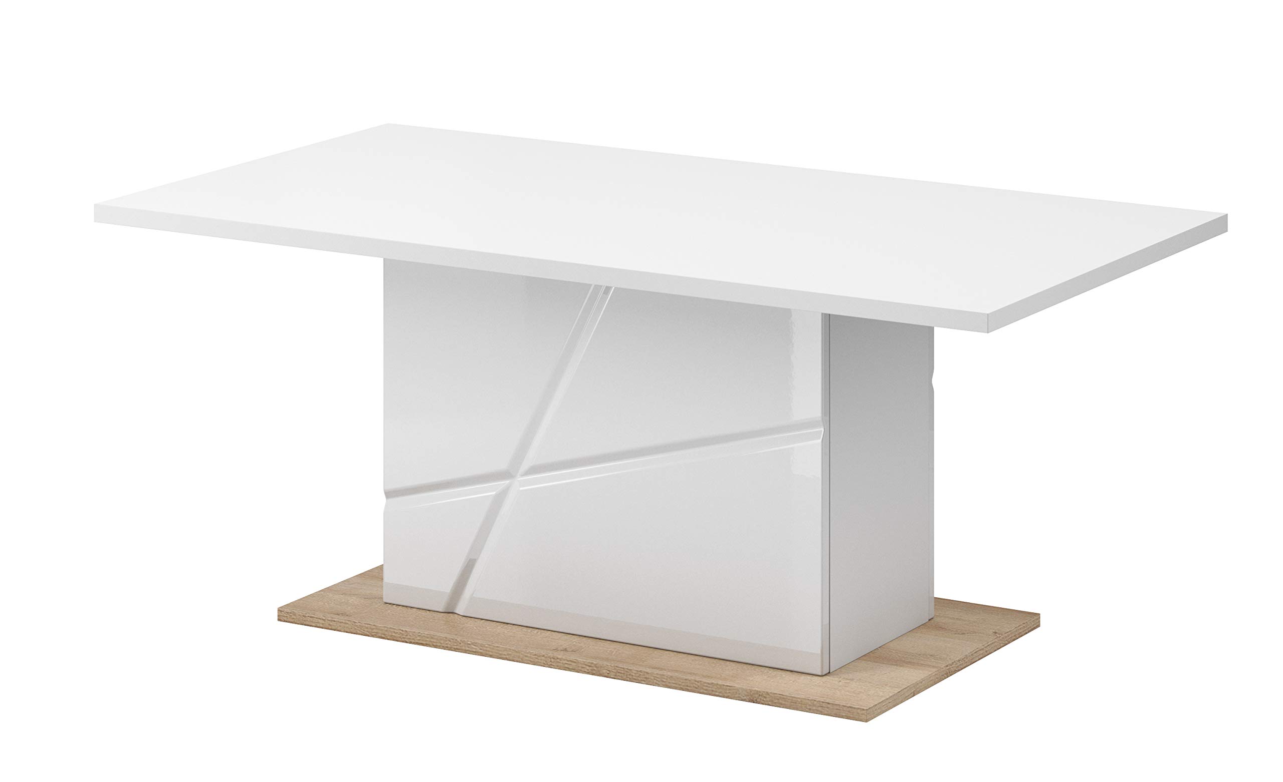 Modern Futura Coffee Table - Mid-Century Style Living Room Center Table with Glass Top & Metal Base - Perfect for Small Spaces, Apartments & Lounge Areas