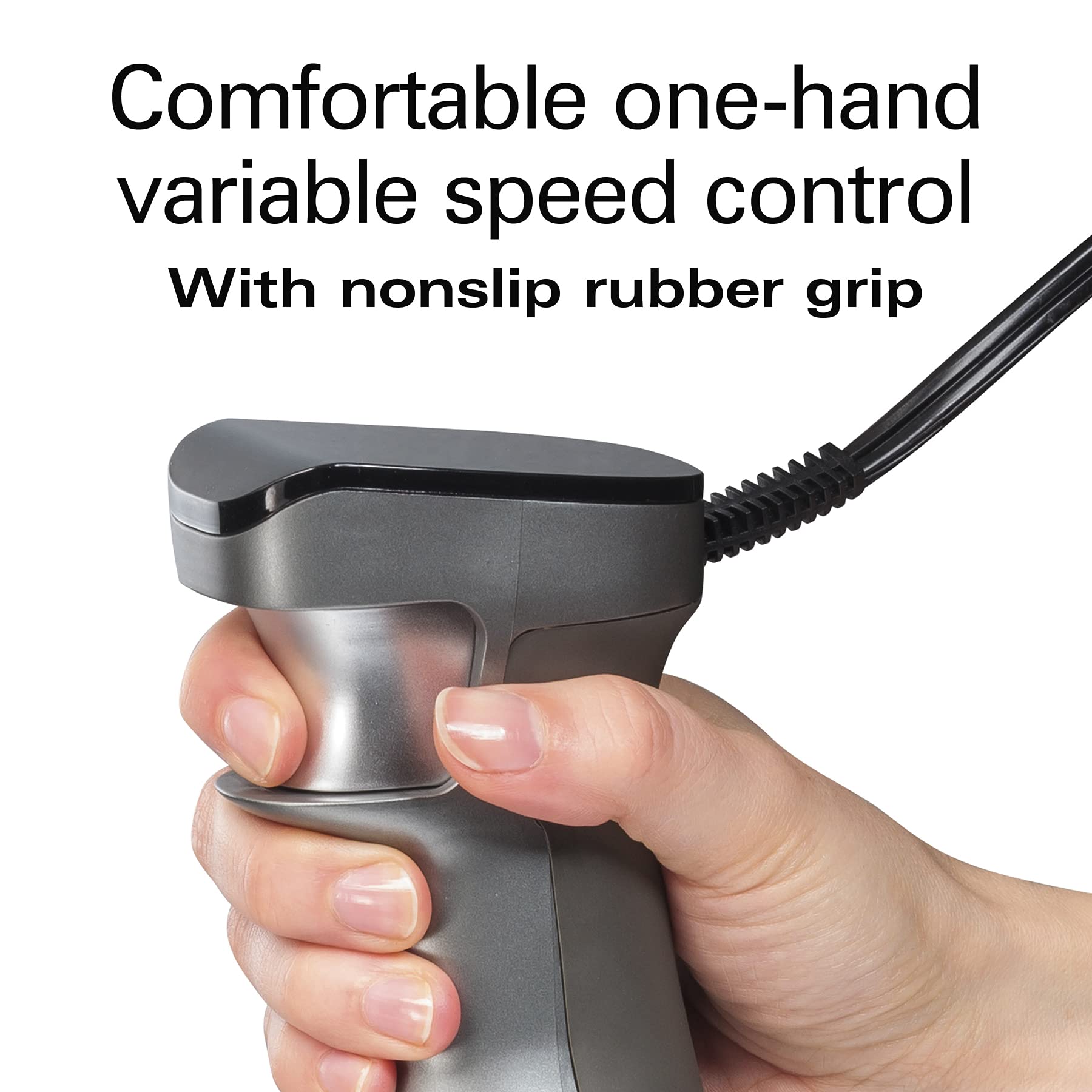 Hamilton Beach Professional 300W Variable Speed Immersion Hand Blender with Whisk Attachment - Stainless Steel Shaft, LED Display - Perfect for Smoothies, Soups & Baking (Model 59750)