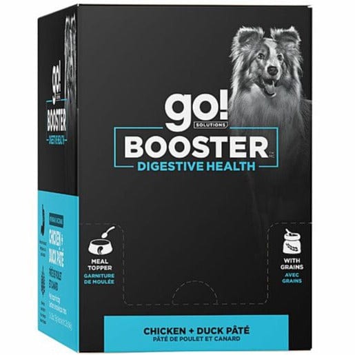Go! Solutions Booster Digestive Health Chicken & Duck Pate Dog Food Topper - Supports Healthy Digestion for Dogs | Perfect for Picky Eaters & Sensitive Stomachs | Mix with Dry or Wet Food