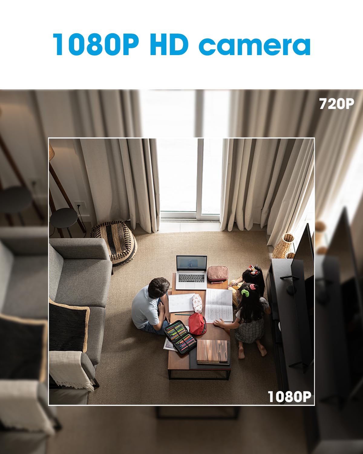 Hidden Camera Smoke Detector - WiFi HD 1080P Wireless Mini Nanny Cam for Home Security Surveillance | Indoor/Outdoor Use, No Audio | Perfect for Baby Monitoring, Elderly Care & Property Protection