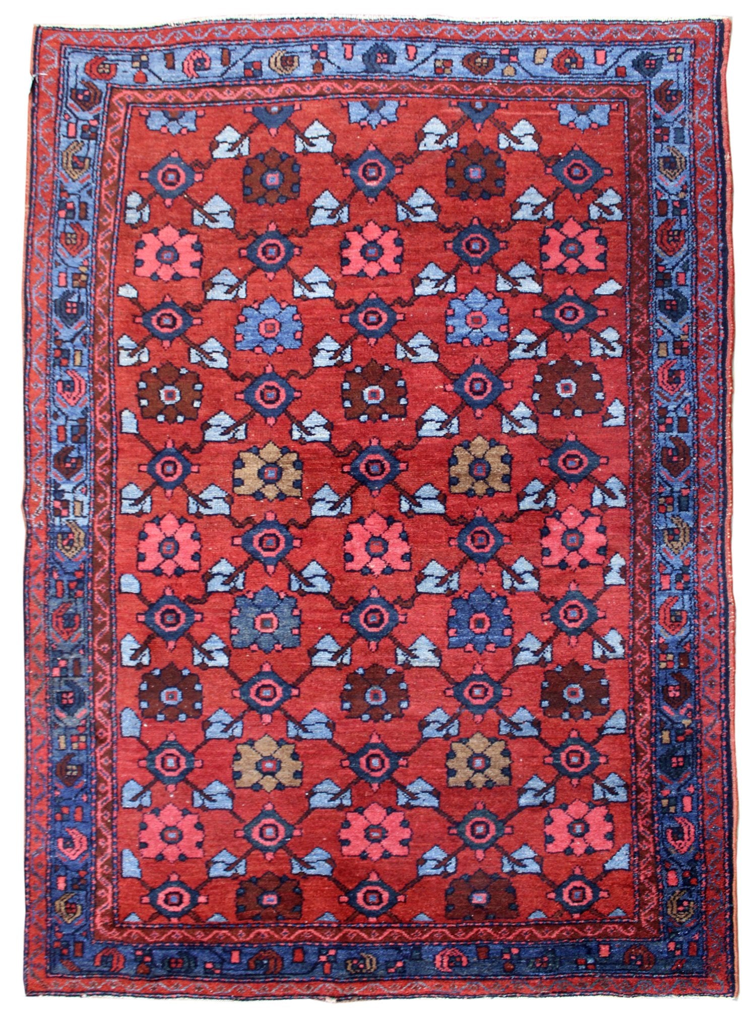Handwoven Antique Hamadan Tribal Rug - Traditional Persian Carpet for Living Room, Bedroom & Home Decor - JF8380